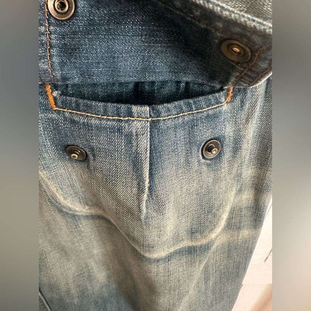 7 For All Mankind Faded Denim Skirt - Picture 8 of 8
